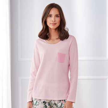 Produktbild fr 'Geringeltes Pyjama-Langarm-Shirt zum Kombinieren'