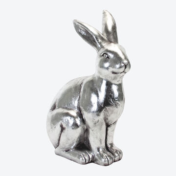 Produktbild fr 'Groer Deko-Hase in Silberoptik'