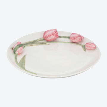 Produktbild fr 'Handcolorierter Konfektteller mit plastischem Tulpendekor'