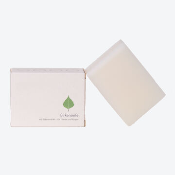 Produktbild fr 'Handgefertigte Naturseife mit Birkenextrakt - 100 g'