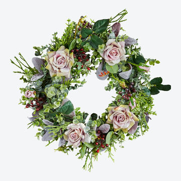 Produktbild fr 'Hochwertiger Bltenkranz mit prachtvollen Rosen'