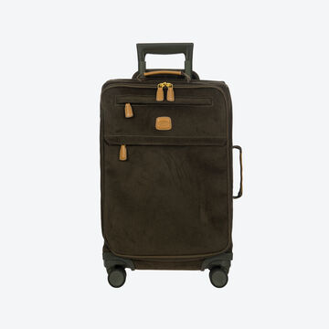 Produktbild fr 'Kabinentrolley Life S - 40 l - Wildleder-Optik, Olive, 36 x 23 x 55 cm (B/T/H)'