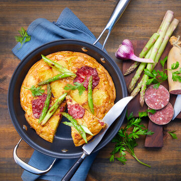 Produktbild fr 'Kartoffel-Tortilla mit Blutwurst und grnem Spargel'