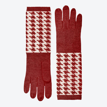 Produktbild f�r 'Kaschmir-Handschuhe mit klassischem Hahnentrittmuster - elegant und w�rmend, 100 % feiner Kaschmir'