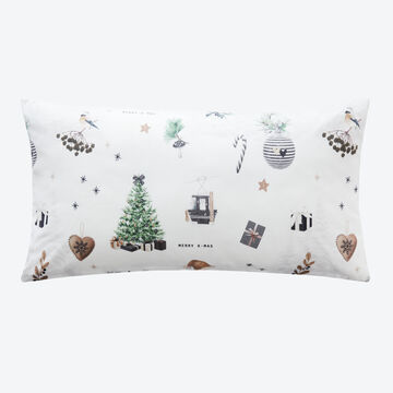 Produktbild fr 'Kissenbezug 40/80 cm zur Flanell-Bettwsche Christmas Tree - 100 % Baumwolle'