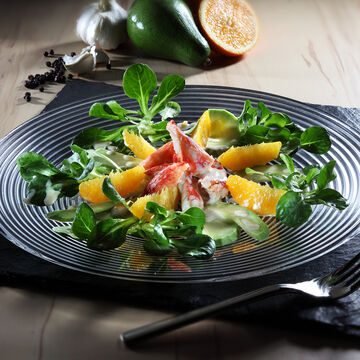Produktbild fr 'Knigskrabben auf Avocado-Orangen-Salat'