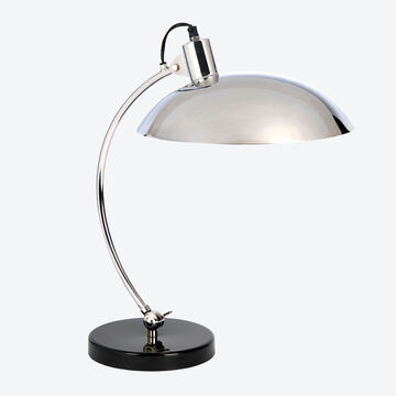 Produktbild fr 'Lambert Tischlampe Seattle- Edelstahl, Fu Schwarz lackiert, 55 cm hoch'