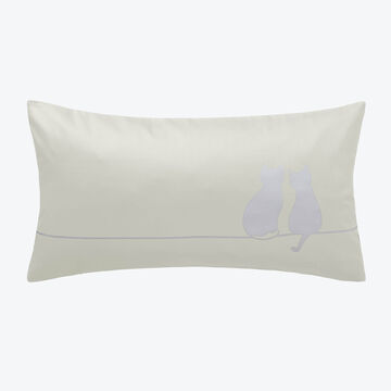 Produktbild f�r 'Mako-Satin-Kissenbezug You & Me, zur Katzen-Bettw�sche, 40/80 cm'