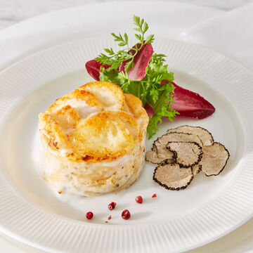 Produktbild fr 'Nur erwrmen: Kstlicher Kartoffelgratin verfeinert mit Sommertrffel'