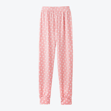 Produktbild fr 'Pyjamahose Damen - Baumwoll-Elasthan-Mix, Rosa/Wei gepunktet, Gren XS/36 bis XXXL/48'
