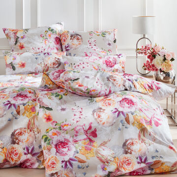 Produktbild fr 'Romantisches Blumen-Dessin auf Bio-Baumwoll-Satin'