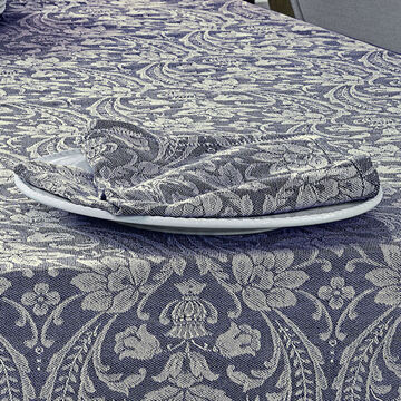 Produktbild fr 'Serviette: Renaissance-Dekor auf Jacquard-gewebter Halbleinen-Tischwsche'