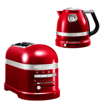 Produktbild fr 'Set: KitchenAid 4-Scheiben-Toaster und Doppelwand-Wasserkocher mit Temperaturvorwahl'