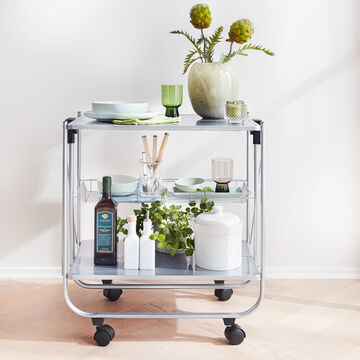 Produktbild f�r 'Stahl-verchromter Designer Servierwagen'