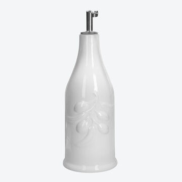 Produktbild fr 'Stilvoll wrzen: Dekorative Porzellanflasche fr Olivenl'