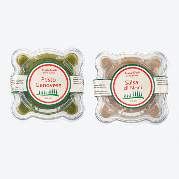 Produktbild fr 'berzeugender Geschmack: Frisches original Pesto Genovese & Walnusssauce'