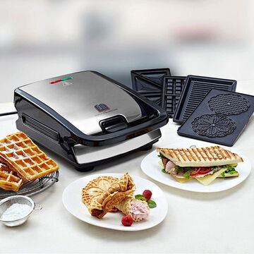 Produktbild fr 'Wechselplatten-Waffeleisen macht Belgische Waffeln und Sandwiches'