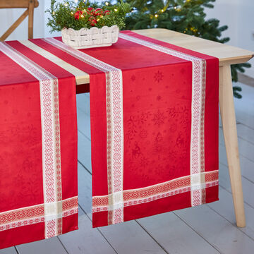 Produktbild f�r 'Weihnachtlicher Tischl�ufer mit Fleckschutz aus s�dfranz�sischer Traditionsweberei'