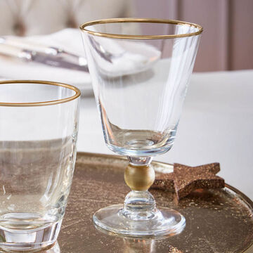 Produktbild f�r 'Weinkelch Rubens mit sp�lmaschinenfesten goldfarbenen Details'