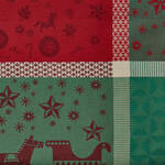 Produktbild fr 'Jacquard-Tischdecke mit klassischen Weihnachts-Motiven'
