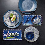 Produktbild fr 'Asiatische Essteller im traditionellen japanischen Seigaiha-Design'