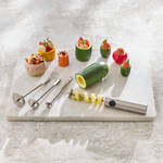 Produktbild fr '2-in-1 Edelstahl-Spiralschneider und -Aushhler fr Gemse und Obst'