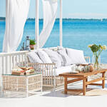 Produktbild fr 'Outdoor-Beistelltisch aus innovativem Materialmix - wetterfest, leicht, formschn'