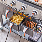 Produktbild f�r 'Plancha-Gasgrill mit Airfryer-Eins�tzen und W�rmeschublade'