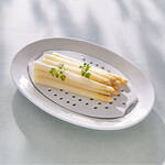Produktbild fr 'Servierplatte aus Porzellan: Ideal fr Spargel, Gemse, Fisch, Fleisch'