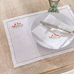 Produktbild fr 'Handbestickte Hohlsaum-Tischsets mit feinen Tulpen, Platzsets'