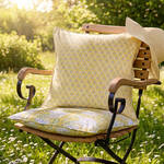 Produktbild f�r 'Kissenh�lle aus Bio-Baumwolle, Dahlien-Motiv, 50/50 cm'