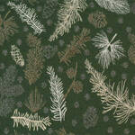 Produktbild fr 'Tannengrne Jacquard-Tischsets mit eingewebtem Muster'
