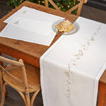 Produktbild fr 'Feine, handbestickte Tischsets mit Tannenbaum-Motiv, Tischdecke, Serviette, Tafeldecke'
