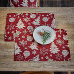 Produktbild fr 'Festlich jacquardgewebte Weihnachts-Tischsets'
