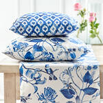 Produktbild f�r 'Elegante Baumwoll-Kissenh�lle in kr�ftigem China-Blau'