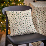 Produktbild fr 'Stimmungsvolle Weihnachts-Kissenhlle mit Tnnchen-Motiv, Tischdecke, Tafeldecke, Tischlufer'