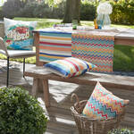 Produktbild fr 'Farbenfrohes Zick Zack-Kissen in perfekter Outdoor-Qualitt'