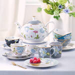 Produktbild fr 'Tassen- und Untertassen-Set zum floralen Mix & Match-Geschirr'