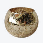Produktbild f�r 'Glas-Windlicht in edler Crackle-Optik - Goldfarbene Beschichtung'