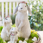 Produktbild fr 'Dekohase Rosi mit Blumenschmuck in sanftem Pastell'