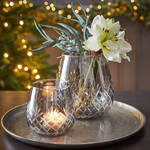 Produktbild fr 'Ambient Glas-Windlicht mit Rauten-Gravur'