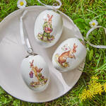 Produktbild fr 'Nostalgisches Eier-Set mit klassischen Osterhasen, saisonale Deko'