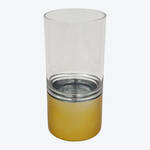 Produktbild f�r 'Modernes Glas-Windlicht mit goldenem Akzent'