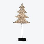 Produktbild f�r 'LED-Weihnachtsbaum - 3D, zum Hinstellen, Indoor, Metall goldfarben, Strombetrieb'