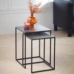 Produktbild fr 'Funktionales Lambert Beistelltisch-Set mit edlem Graphit-Finish, Wohnzimmertisch, Couchtisch, Beistelltisch'