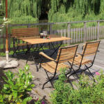 Produktbild f�r '2er-Set Garten-Klappstuhl aus Teakholz - wetterfest, zeitloses Design'