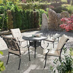 Produktbild fr 'Elegante Gartenliege aus 100 % wetterfestem Aluguss, Rollliege, Sonnenliege, Relaxliege, Liegestuhl'