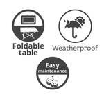 Produktbild fr 'Wetterfeste Gartenbank mit integriertem Klapptisch'