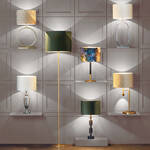 Produktbild fr 'Textiler Velours-Lampenschirm in creme fr Stehlampen, Zylinder, Lampenschirm,'
