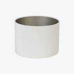 Produktbild fr 'Textiler Velours-Lampenschirm in creme fr Stehlampen, Zylinder, Lampenschirm,'